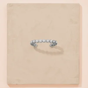 Sale Jonc Saï argent Topaze Blanche Femme Joncs