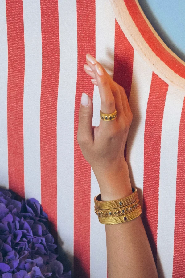 Hot Jonc Sriphala Saphir Vert Femme Bracelets | Joncs