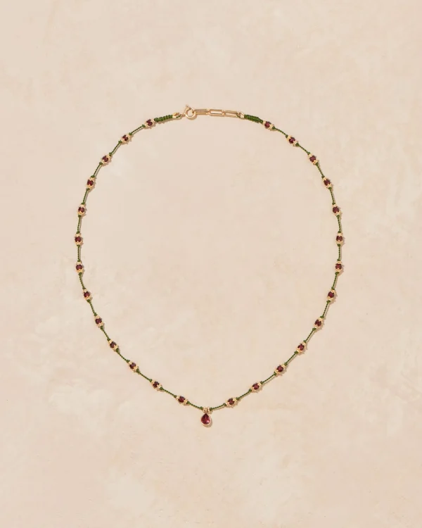 Best Talisman Peony Grenat Femme Colliers